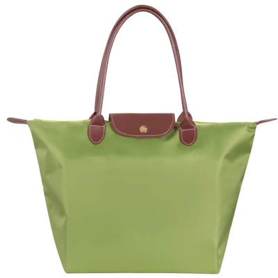 Oxforte – Elegant Axelväska i Oxfordtyg och Läderdetaljer