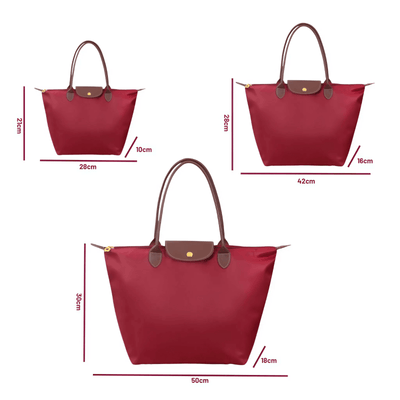 Oxforte – Elegant Axelväska i Oxfordtyg och Läderdetaljer