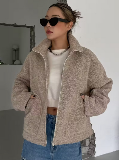 Tassina – Oversize Teddyjacka dam